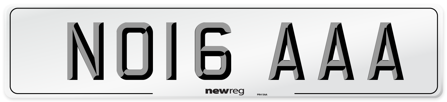 NO16 AAA Number Plate from New Reg